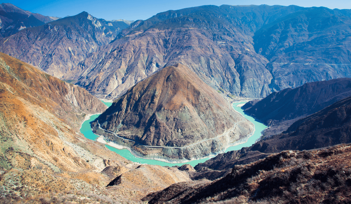 Yangtze in wild landscapes