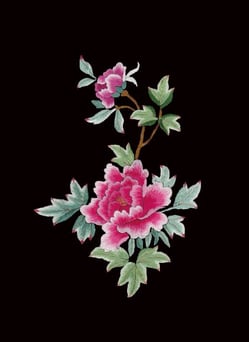 Suzhou Seidenstickerei mit Motiv einer Blüte