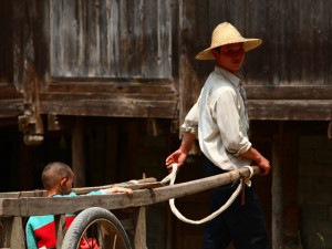 Bauer und Sohn in Dimen, Guizhou