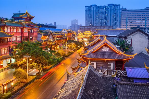 Die Altstadt von Chengdu mit ihren Teehäusern und Restaurants