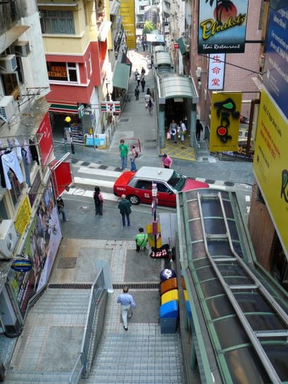 Mid Levels Rolltreppe, SoHo, Hongkong, China