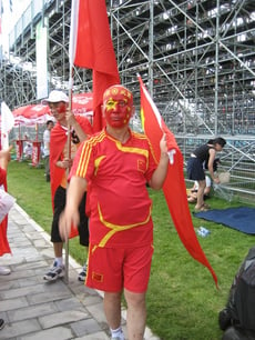 Chinesische Fans bei Olympia