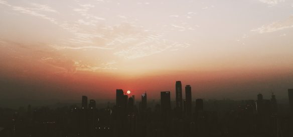 Sonnenaufgang in Chongqing