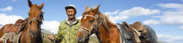 Menschen und Pferde der Mongolei 