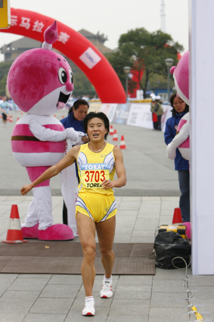Zieleinlauf Shanghai Marathon